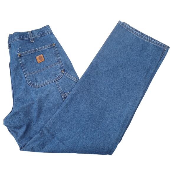 Carhartt B73-DST Denim Double Knee Baggy Carpenter Pants - Picture 9 of 10